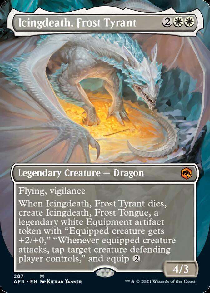 Icingdeath, Frost Tyrant (Borderless Alternate Art) [Dungeons & Dragons: Adventures in the Forgotten Realms] | Pegasus Games WI