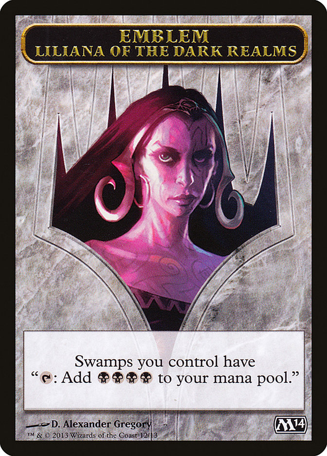 Liliana of the Dark Realms Emblem [Magic 2014 Tokens] | Pegasus Games WI