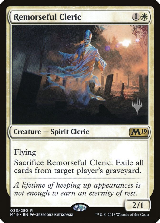 Remorseful Cleric (Promo Pack) [Core Set 2019 Promos] | Pegasus Games WI