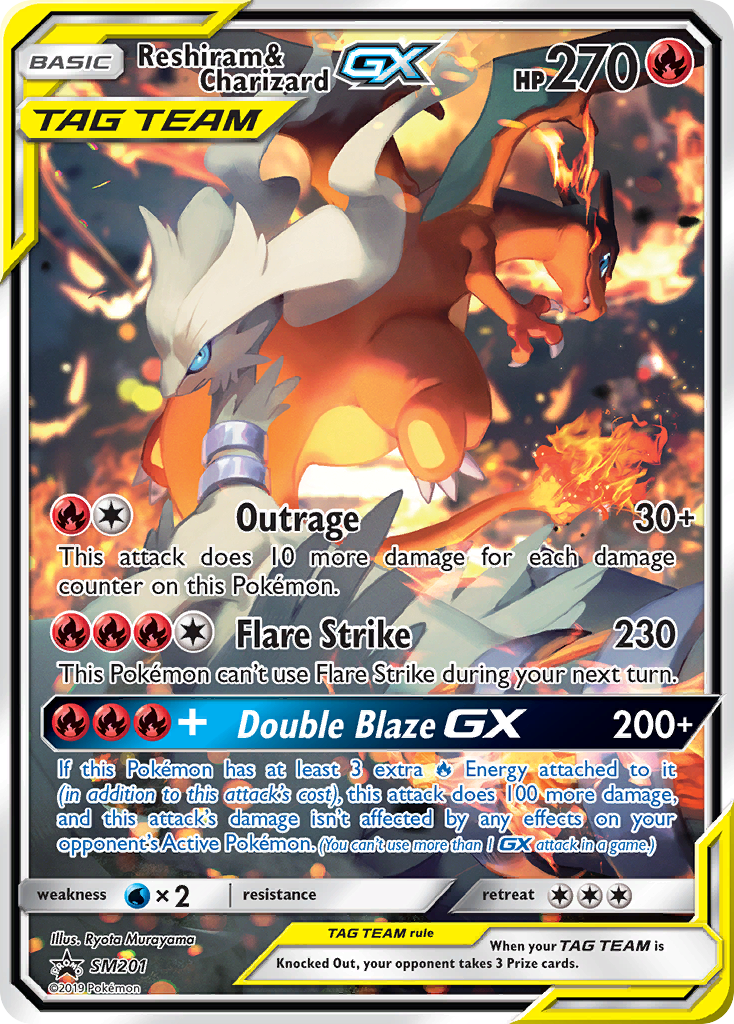 Reshiram & Charizard GX (SM201) [Sun & Moon: Black Star Promos] | Pegasus Games WI