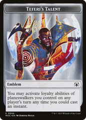 First Mate Ragavan // Teferi's Talent Emblem Double-Sided Token [March of the Machine Commander Tokens] | Pegasus Games WI