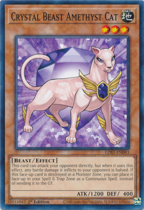 Crystal Beast Amethyst Cat [LDS1-EN093] Common | Pegasus Games WI