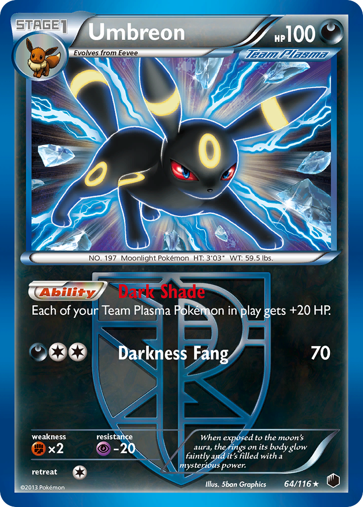 Umbreon (64/116) [Black & White: Plasma Freeze] | Pegasus Games WI