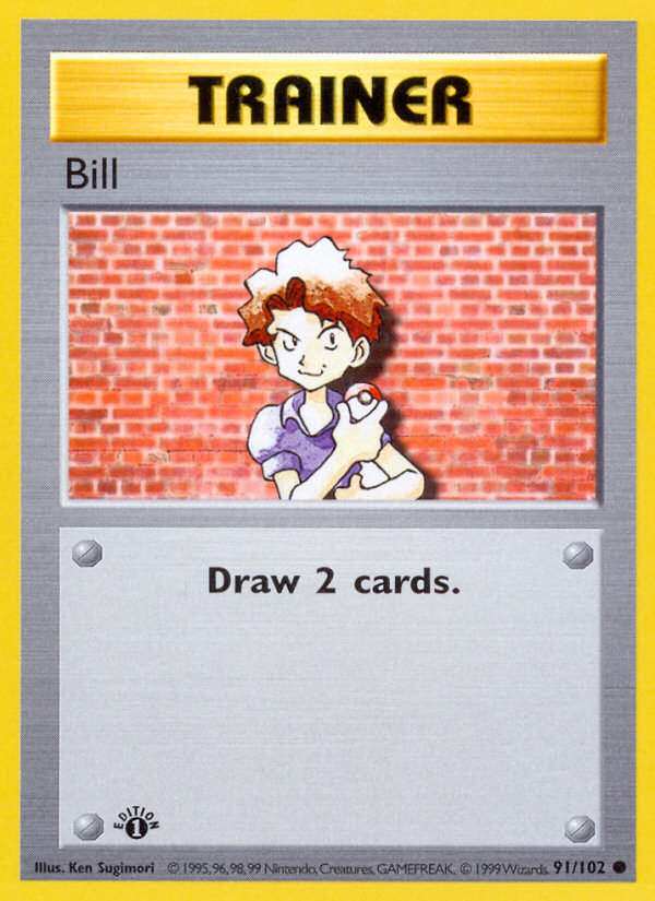 Bill (91/102) (Shadowless) [Base Set 1st Edition] | Pegasus Games WI