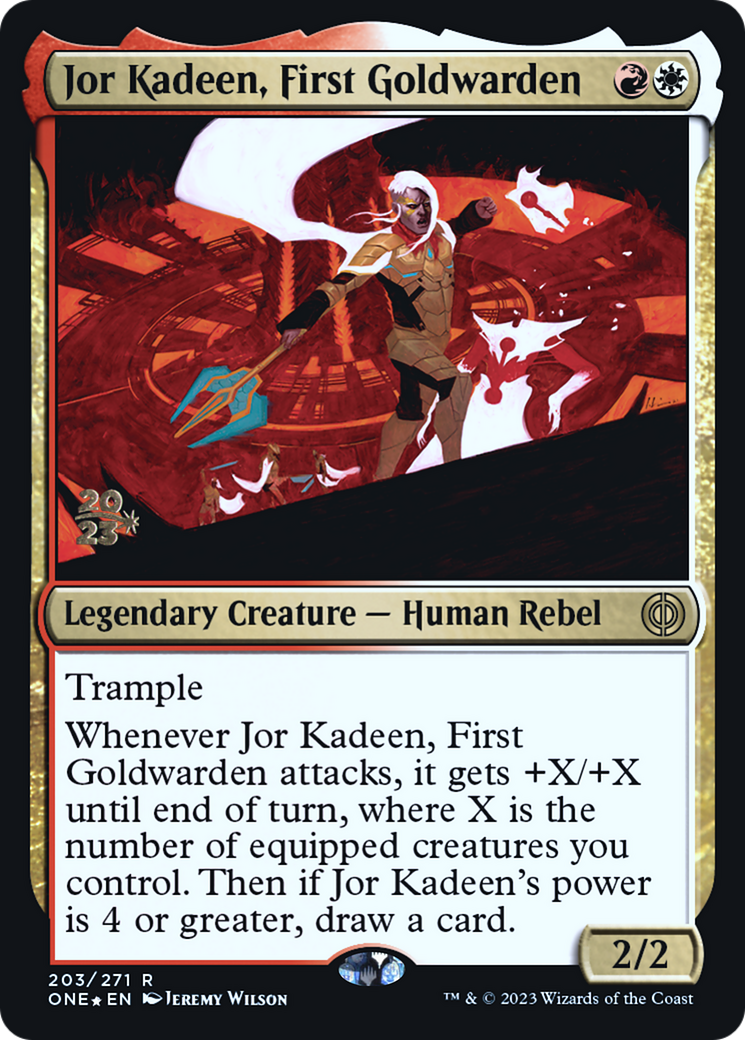 Jor Kadeen, First Goldwarden [Phyrexia: All Will Be One Prerelease Promos] | Pegasus Games WI