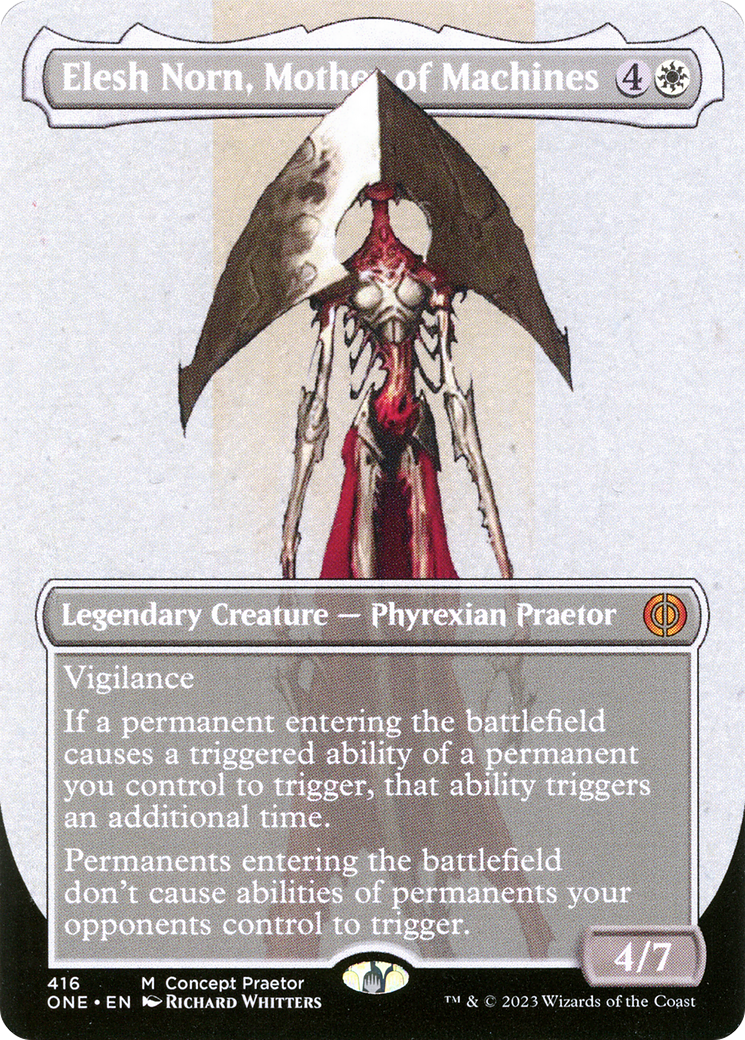 Elesh Norn, Mother of Machines (Borderless Concept Praetors) [Phyrexia: All Will Be One] | Pegasus Games WI