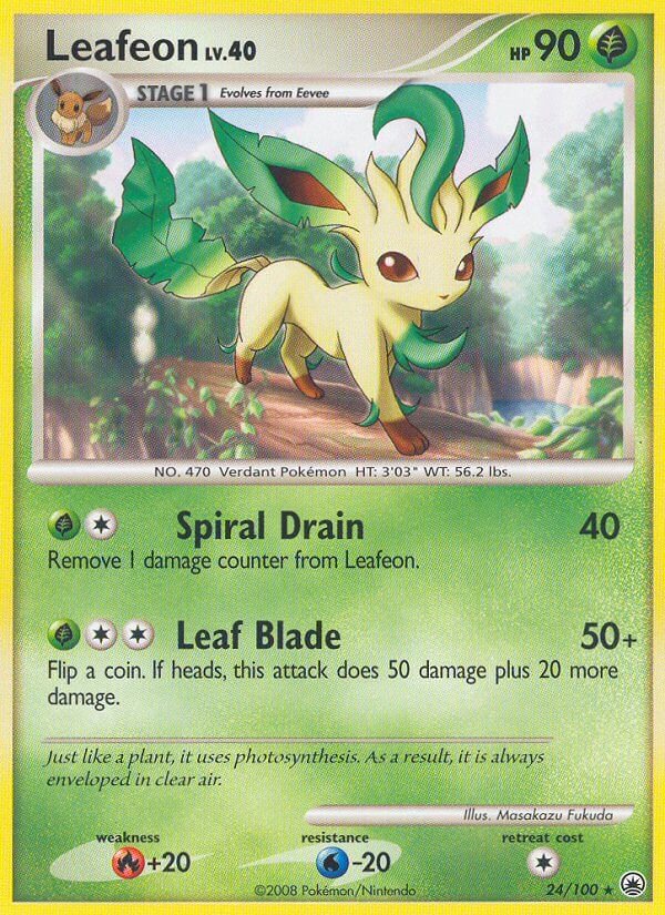 Leafeon (24/100) (Theme Deck Exclusive) [Diamond & Pearl: Majestic Dawn] | Pegasus Games WI