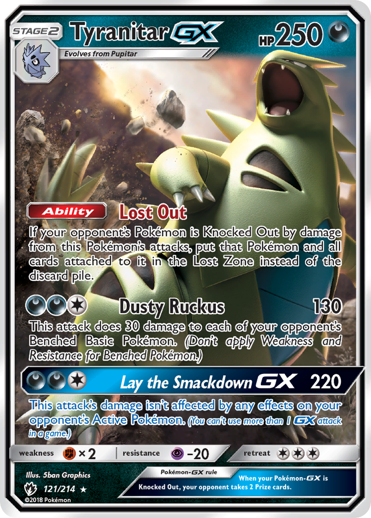 Tyranitar GX (121/214) [Sun & Moon: Lost Thunder] | Pegasus Games WI