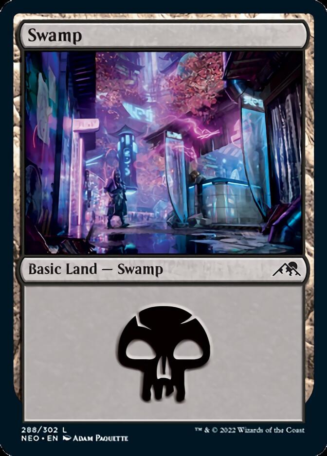 Swamp (288) [Kamigawa: Neon Dynasty] | Pegasus Games WI