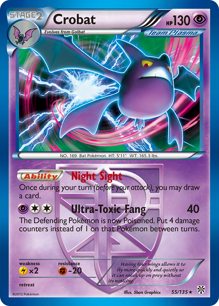 Crobat (55/135) [Black & White: Plasma Storm] | Pegasus Games WI