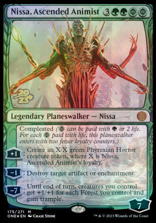 Nissa, Ascended Animist [Phyrexia: All Will Be One Prerelease Promos] | Pegasus Games WI