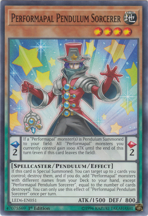 Performapal Pendulum Sorcerer [LED6-EN051] Common | Pegasus Games WI