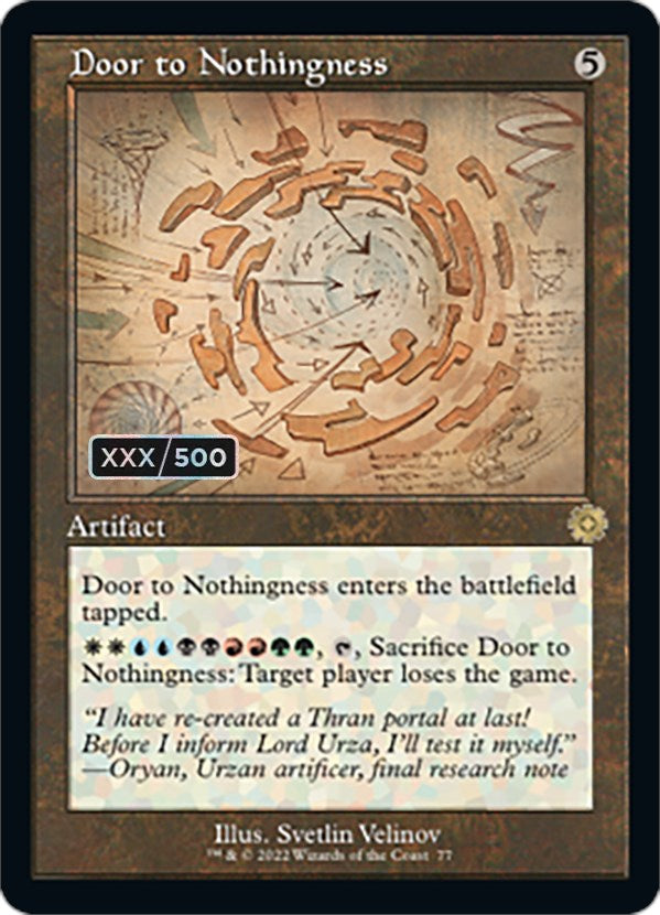 Door to Nothingness (Retro Schematic) (Serialized) [The Brothers' War Retro Artifacts] | Pegasus Games WI