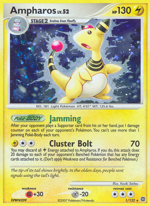 Ampharos (1/132) (Theme Deck Exclusive) [Diamond & Pearl: Secret Wonders] | Pegasus Games WI