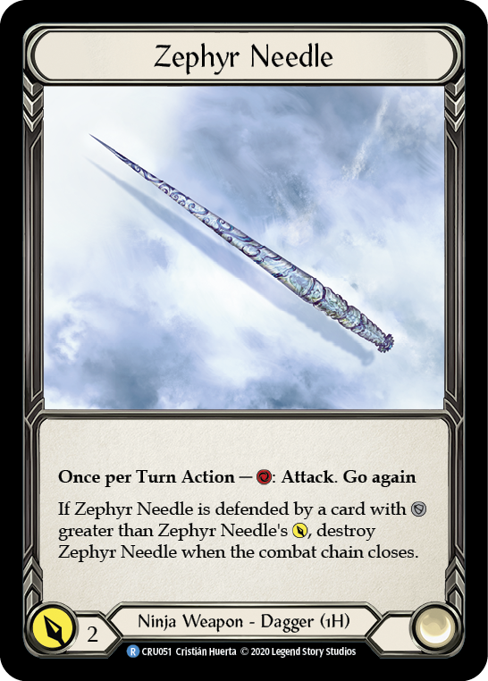 Zephyr Needle [CRU051] 1st Edition Cold Foil | Pegasus Games WI