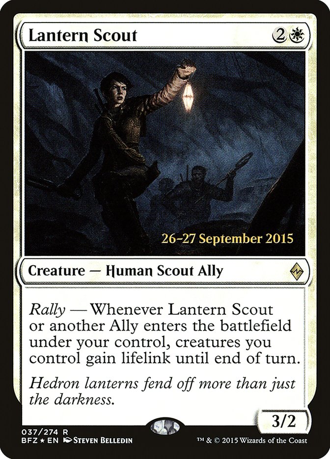 Lantern Scout [Battle for Zendikar Prerelease Promos] | Pegasus Games WI