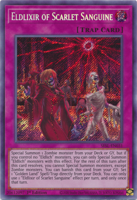 Eldlixir of Scarlet Sanguine [SESL-EN031] Secret Rare | Pegasus Games WI