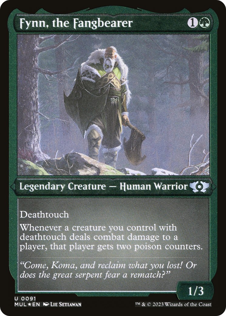 Fynn, the Fangbearer (Foil Etched) [Multiverse Legends] | Pegasus Games WI