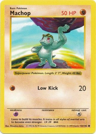 Machop (52/102) [Base Set Shadowless Unlimited] | Pegasus Games WI