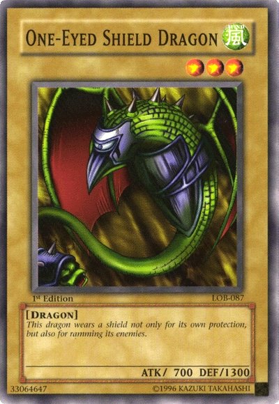 One-Eyed Shield Dragon [LOB-087] Common | Pegasus Games WI