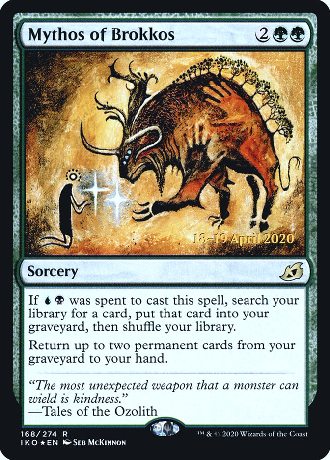 Mythos of Brokkos [Ikoria: Lair of Behemoths Prerelease Promos] | Pegasus Games WI