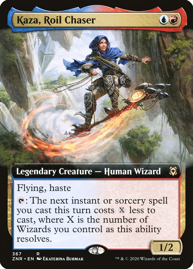 Kaza, Roil Chaser (Extended Art) [Zendikar Rising] | Pegasus Games WI