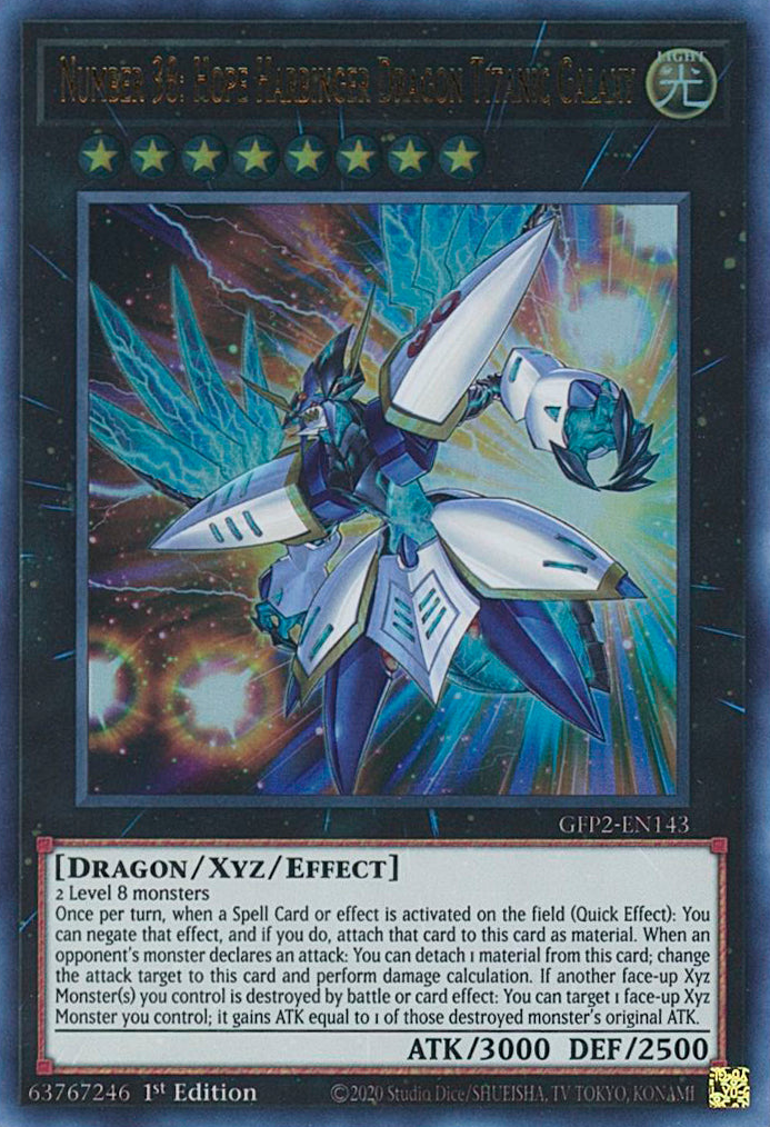 Number 38: Hope Harbinger Dragon Titanic Galaxy [GFP2-EN143] Ultra Rare | Pegasus Games WI