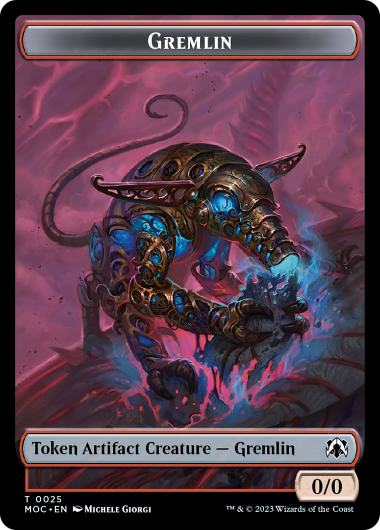 Treasure // Gremlin Double-Sided Token [March of the Machine Commander Tokens] | Pegasus Games WI