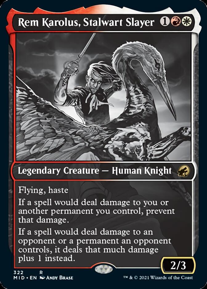 Rem Karolus, Stalwart Slayer (Showcase Eternal Night) [Innistrad: Midnight Hunt] | Pegasus Games WI