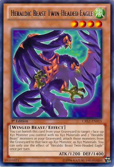Heraldic Beast Twin-Headed Eagle [CBLZ-EN015] Rare | Pegasus Games WI