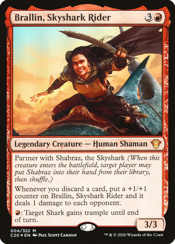 Brallin, Skyshark Rider [Commander 2020] | Pegasus Games WI