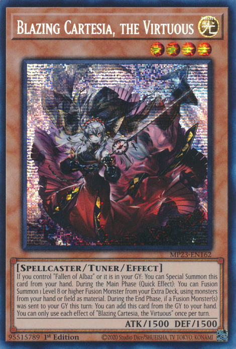 Blazing Cartesia, the Virtuous [MP23-EN162] Prismatic Secret Rare | Pegasus Games WI