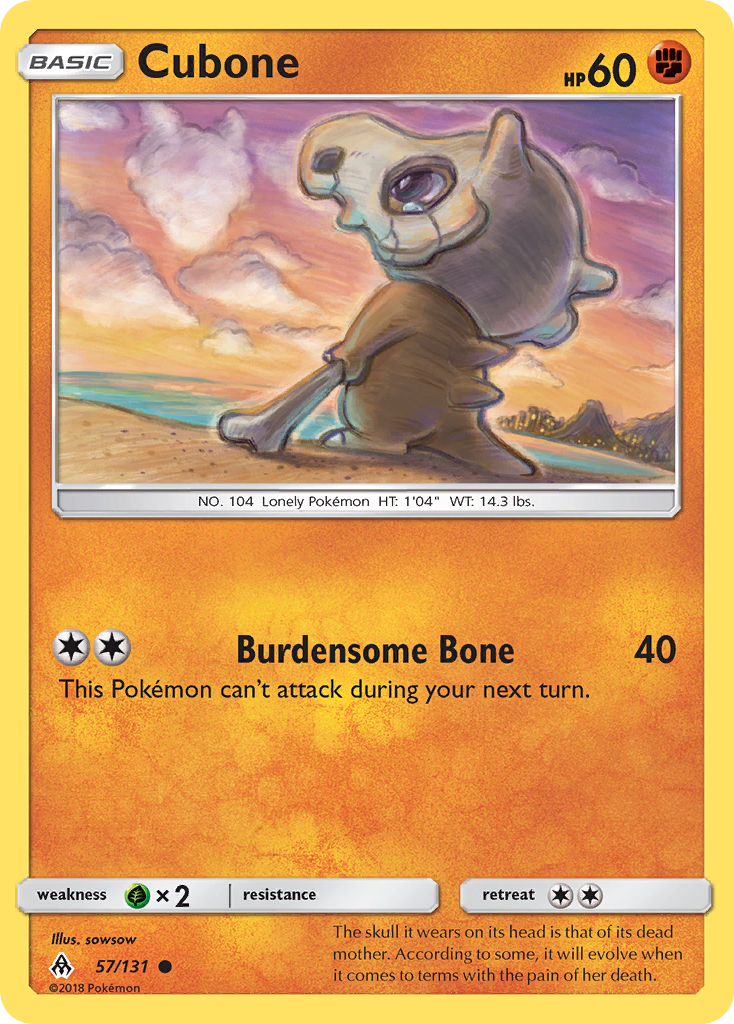 Cubone (57/131) [Sun & Moon: Forbidden Light] | Pegasus Games WI