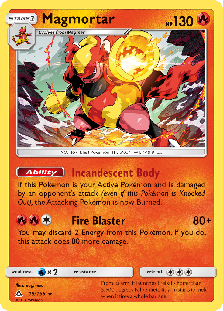 Magmortar (19/156) [Sun & Moon: Ultra Prism] | Pegasus Games WI