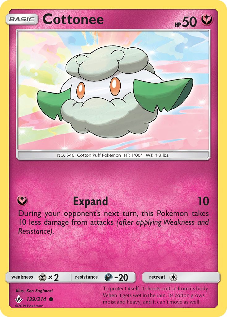 Cottonee (139/214) [Sun & Moon: Unbroken Bonds] | Pegasus Games WI