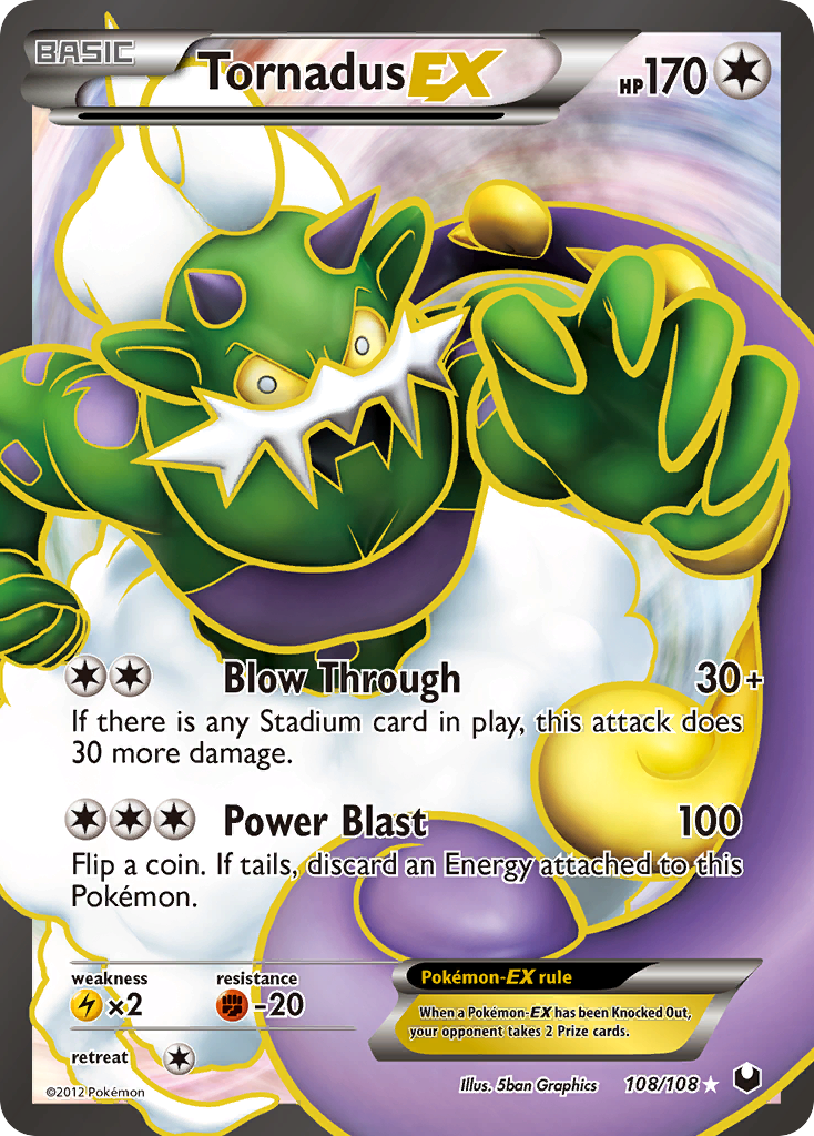 Tornadus EX (108/108) [Black & White: Dark Explorers] | Pegasus Games WI