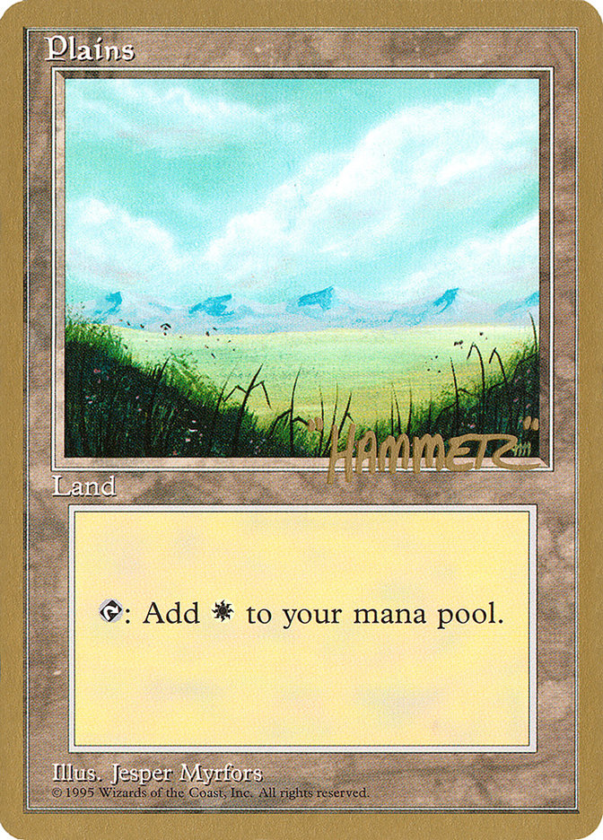 Plains (shr366) (Shawn "Hammer" Regnier) [Pro Tour Collector Set] | Pegasus Games WI