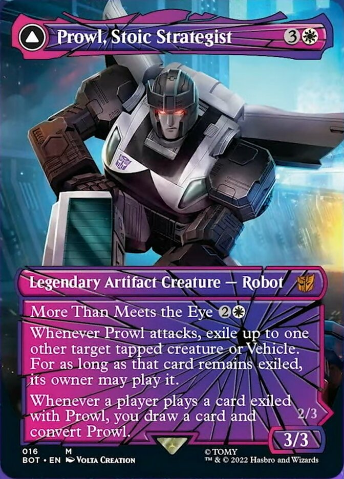 Prowl, Stoic Strategist // Prowl, Pursuit Vehicle (Shattered Glass) [Transformers] | Pegasus Games WI