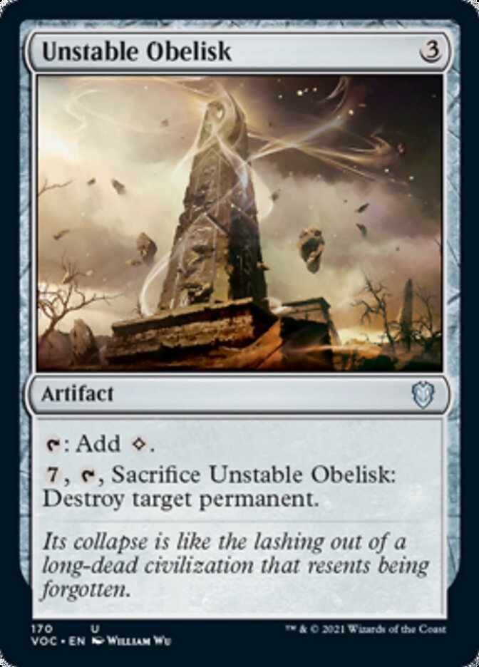 Unstable Obelisk [Innistrad: Crimson Vow Commander] | Pegasus Games WI