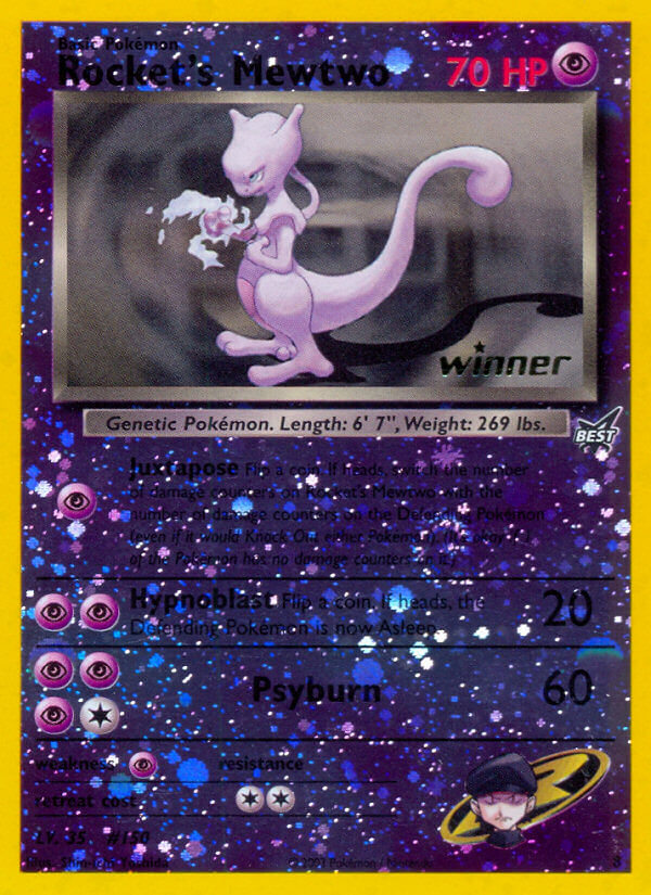 Rocket's Mewtwo (8) (Winner) [Best of Promos] | Pegasus Games WI