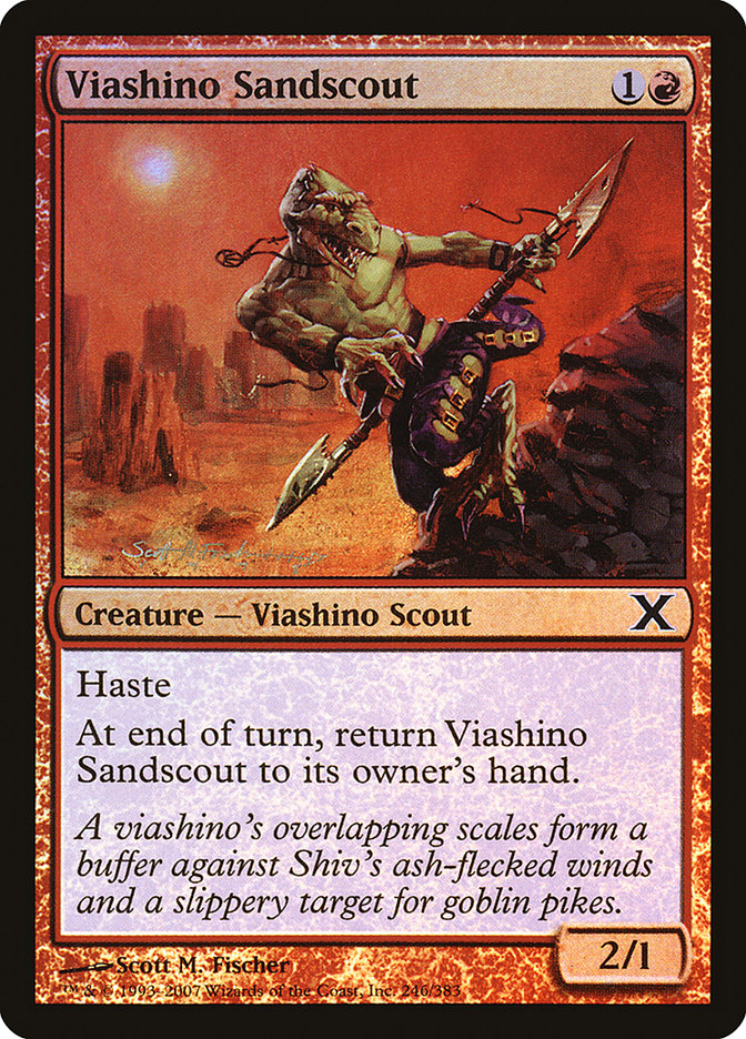 Viashino Sandscout (Premium Foil) [Tenth Edition] | Pegasus Games WI