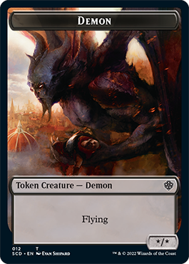 Demon // Demon Double-Sided Token [Starter Commander Decks] | Pegasus Games WI