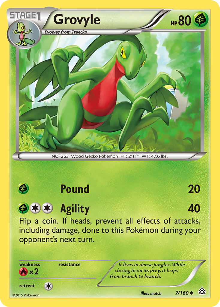 Grovyle (7/160) [XY: Primal Clash] | Pegasus Games WI