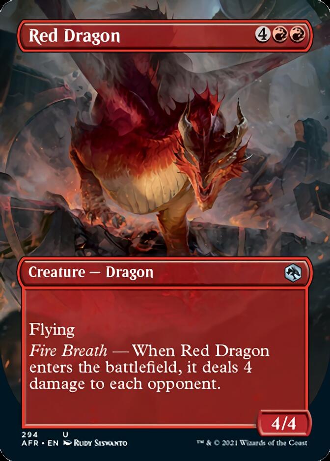 Red Dragon (Borderless Alternate Art) [Dungeons & Dragons: Adventures in the Forgotten Realms] | Pegasus Games WI