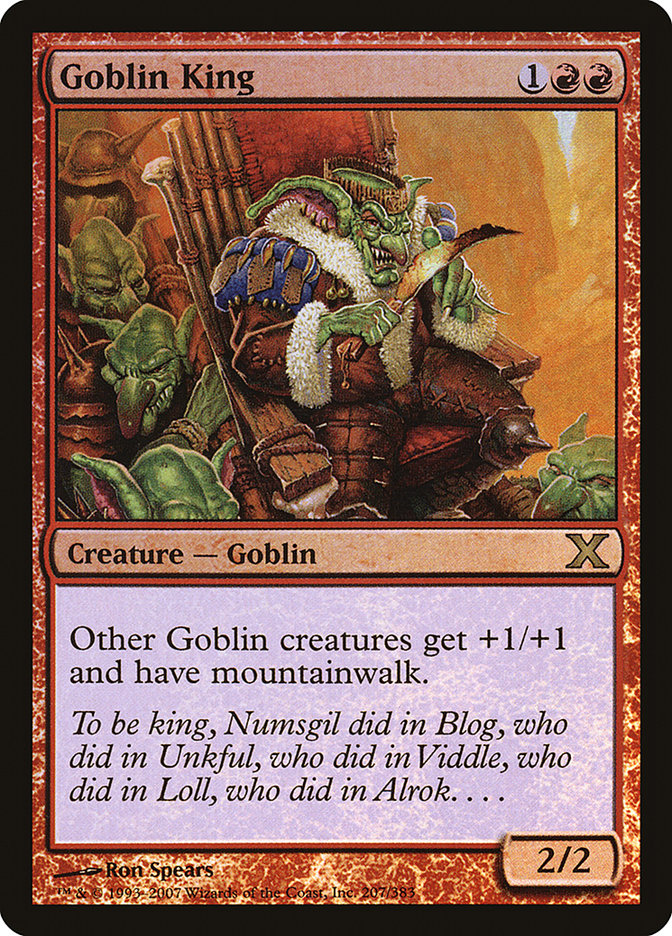 Goblin King (Premium Foil) [Tenth Edition] | Pegasus Games WI