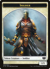 Soldier // Spirit Double-Sided Token [Commander 2014 Tokens] | Pegasus Games WI