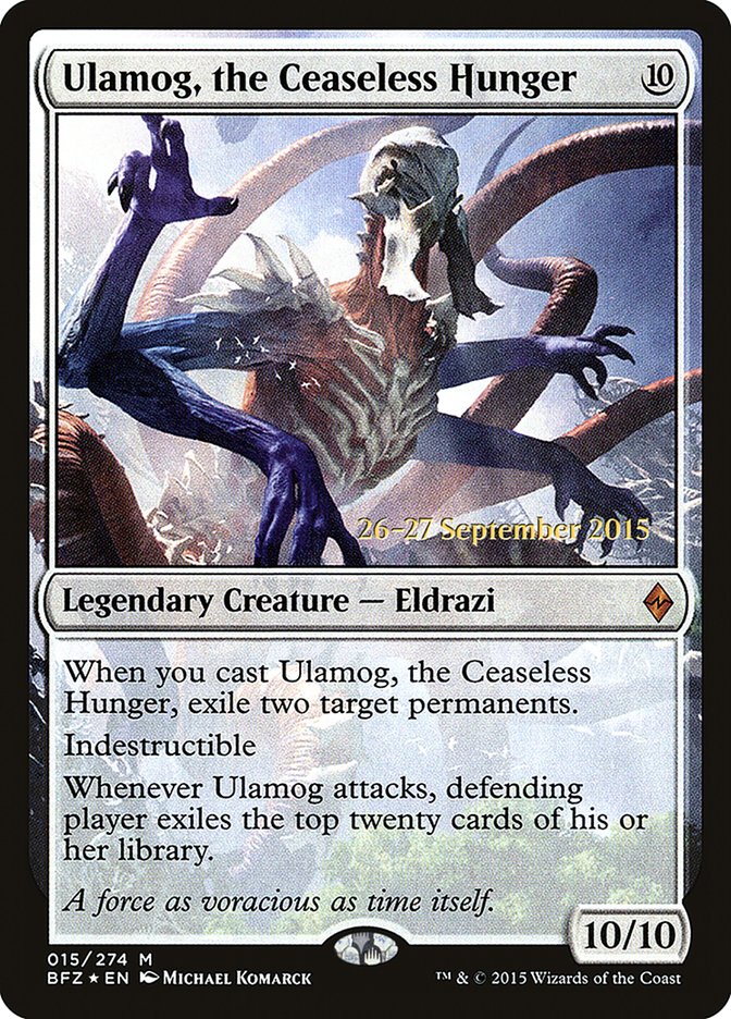 Ulamog, the Ceaseless Hunger [Battle for Zendikar Prerelease Promos] | Pegasus Games WI