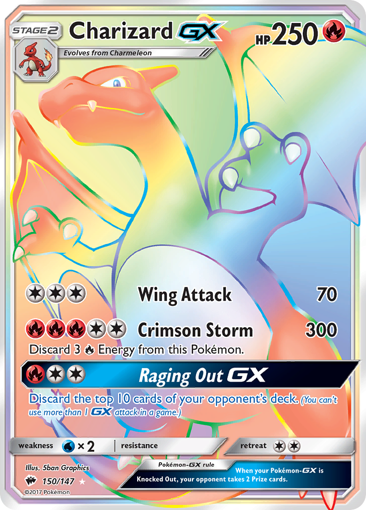 Charizard GX (150/147) [Sun & Moon: Burning Shadows] | Pegasus Games WI