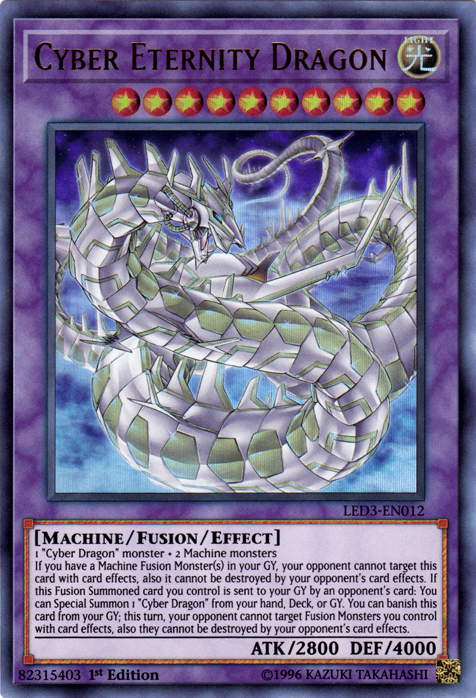 Cyber Eternity Dragon [LED3-EN012] Ultra Rare | Pegasus Games WI