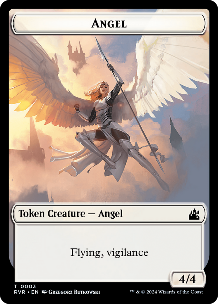 Angel Token (0003) [Ravnica Remastered Tokens] | Pegasus Games WI